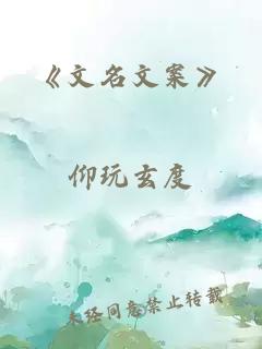 《文名文案》
